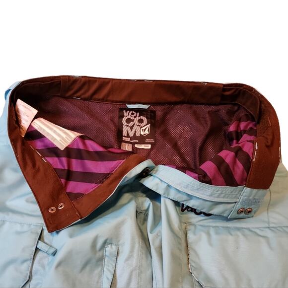 Volcom Nimbus Snowboarding Pants Women's Size Large Aqua Blue - Picture 9 of 15